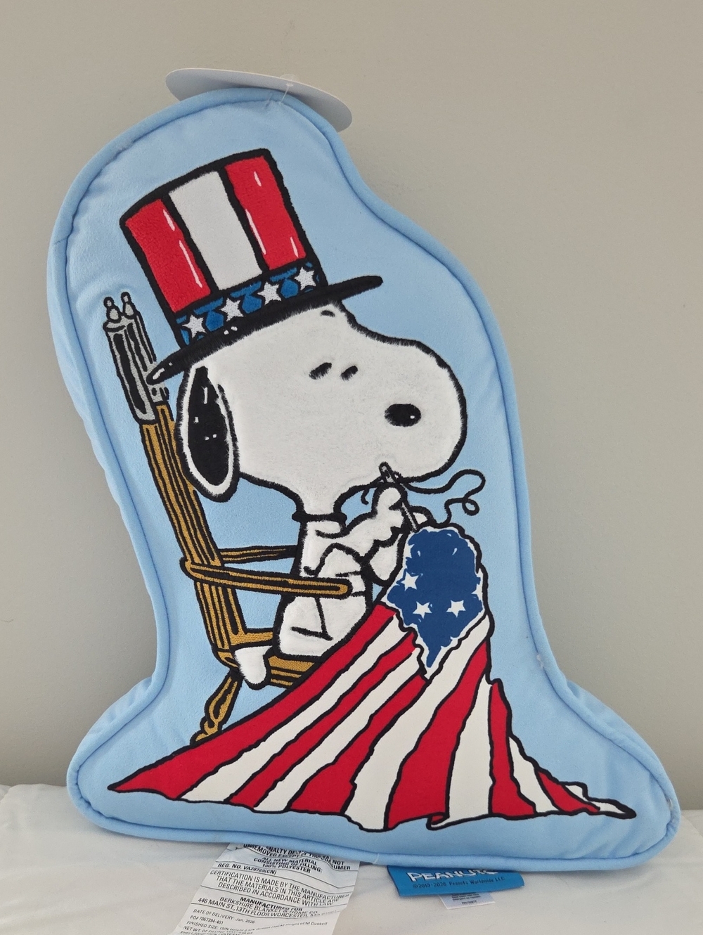 SNOOPY THE SEAMSTRESS PATRIOTIC PILLOW